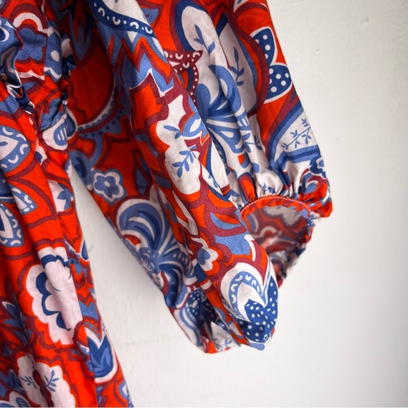 ZARA Ruffled Printed Dress - Picture 5 of 8